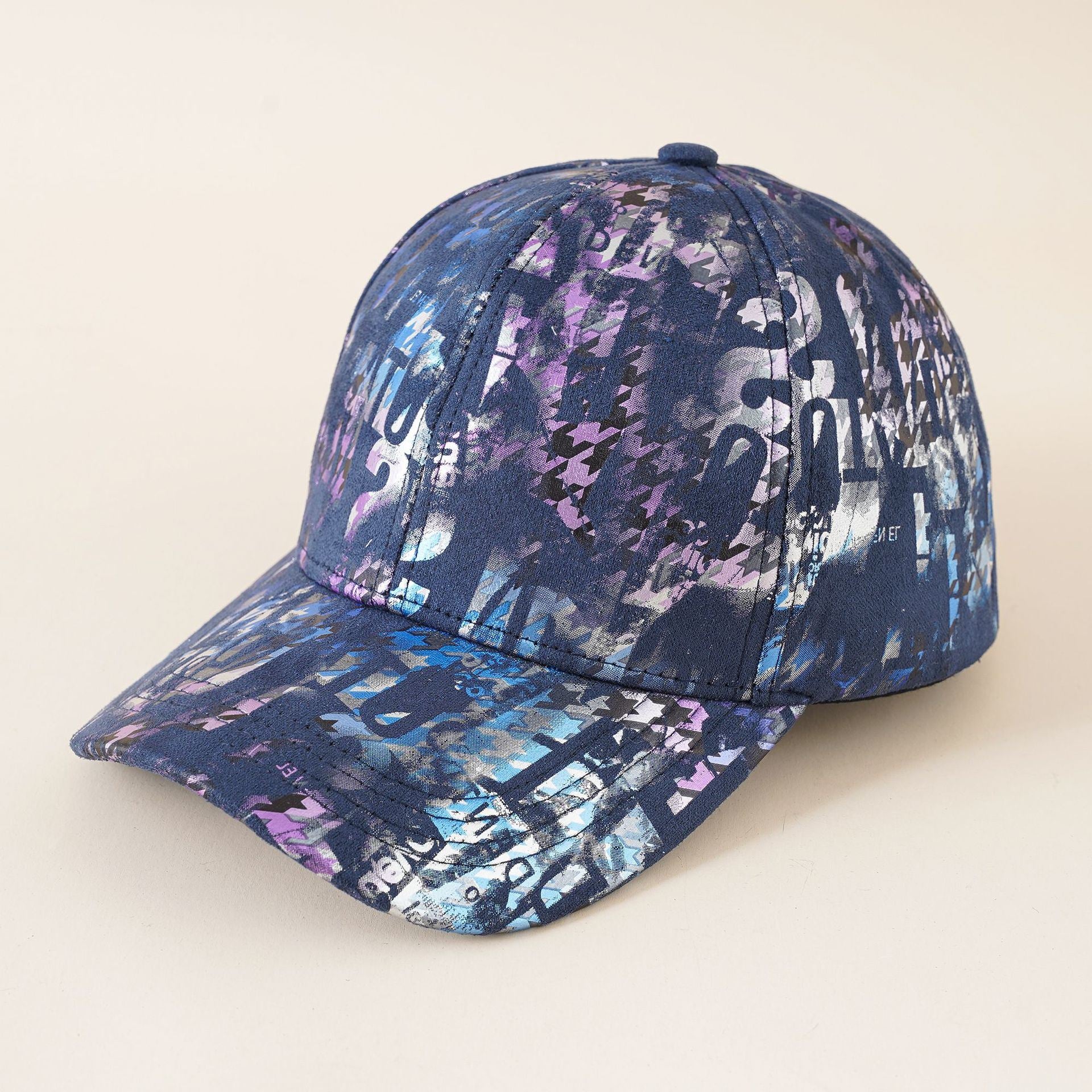 New sunshade anti-squatting cap baseball cap men's and women's Korean new hat women's random color printing baseball cap fashion trend Doba Blue